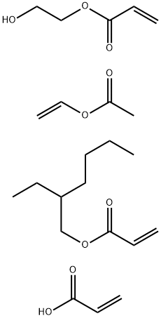 2-Propenoic acid, polymer with ethenyl acetate, 2-ethylhexyl 2-propenoate and 2-hydroxyethyl 2-propenoate Struktur