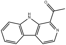 1-アセチル-9H-ピリド[3,4-b]インドール 化学構造式
