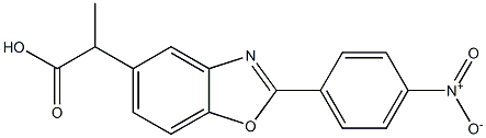 α-Methyl-2-(4-nitrophenyl)-5-benzoxazoleacetic acid Struktur