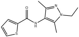 2-Thiophenecarboxamide,N-(1-ethyl-3,5-dimethyl-1H-pyrazol-4-yl)-(9CI) Struktur