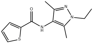2-Thiophenecarboxamide,N-(1-ethyl-3,5-dimethyl-1H-pyrazol-4-yl)-(9CI),514855-99-3,结构式