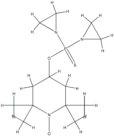 1-oxyl-2,2,6,6-tetramethyl-4-piperidyl-N,N,N',N'-bis(ethylene)phosphorodiamidothioate Struktur
