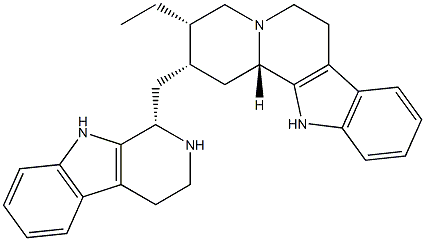 (20β)-16-[(1S)-2,3,4,9-Tetrahydro-1H-pyrido[3,4-b]indol-1-yl]-17-norcorynan Struktur