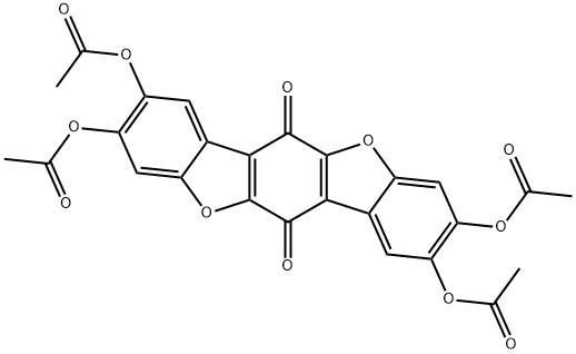 2,3,8,9-Tetrakis(acetyloxy)benzo[1,2-b:4,5-b']bisbenzofuran-6,12-dione Struktur