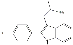 2-(p-Chlorophenyl)-α-methyl-1H-indole-3-ethanamine Struktur