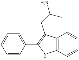 α-Methyl-2-phenyl-1H-indole-3-ethanamine 结构式