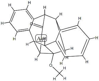 1,2,2a,7,8,12b-Hexahydro-2-methoxy-1,8-(epoxymethano)-2,7-methanodibenzo[a,e]cyclobuta[c]cycloocten-13-one Struktur