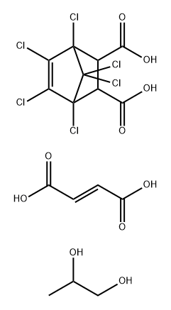 Bicyclo2.2.1hept-5-ene-2,3-dicarboxylic acid, 1,4,5,6,7,7-hexachloro-, polymer with (2E)-2-butenedioic acid and 1,2-propanediol 结构式