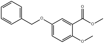 5-Benzyloxy-2-Methoxybenzoesaeure-Methylester,52329-04-1,结构式