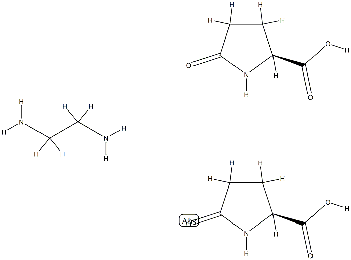 5-oxo-L-proline, compound with ethane-1,2-diamine (2:1) Struktur