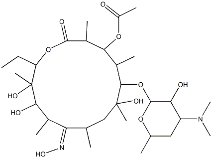 5-O-Desosaminylerythronolide A oxime Struktur