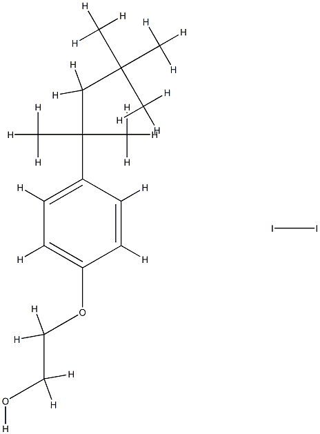 Octylphenoxy polyethoxy ethanol - iodine complex Structure