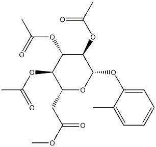 2-Methylphenyl β-D-glucopyranoside 2,3,4,6-tetraacetate Struktur