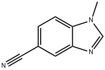 1H-Benzimidazole-5-carbonitrile,1-methyl-(9CI) 化学構造式