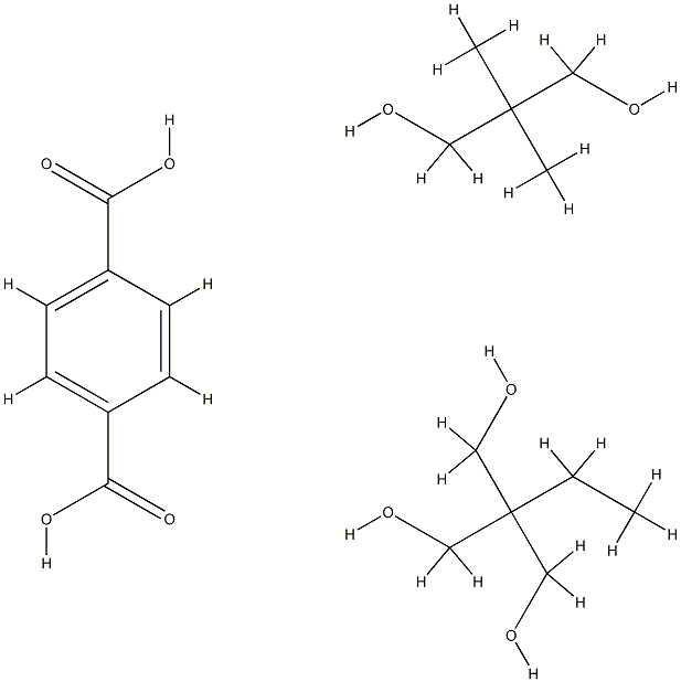 1,4-Benzenedicarboxylic acid, polymer with 2,2-dimethyl-1,3-propanediol and 2-ethyl-2-(hydroxymethyl)-1,3-propanediol Struktur