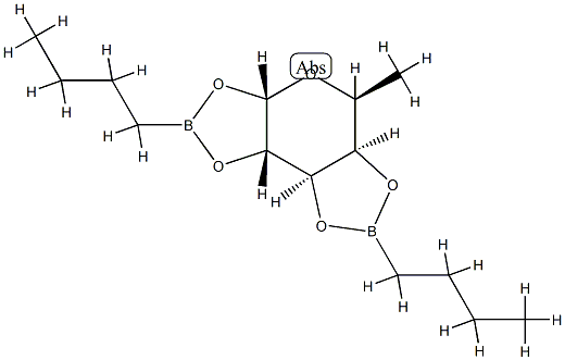 1-O,2-O:3-O,4-O-Bis(butylboranediyl)-6-deoxy-α-L-galactopyranose Struktur