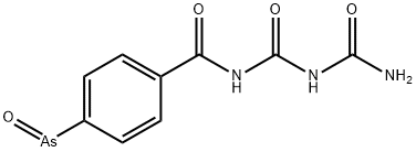 4-arsenoso-N-(carbamoylcarbamoyl)benzamide Struktur