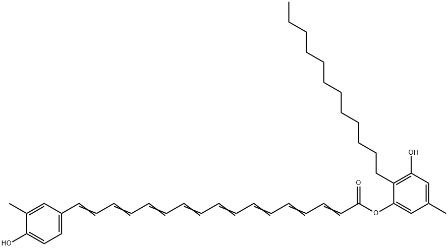 17-(4-Hydroxy-3-methylphenyl)-2,4,6,8,10,12,14,16-heptadecaoctenoic acid [2-dodecyl-3-hydroxy-5-methylphenyl] ester|