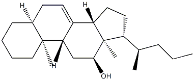5β-コラ-7-エン-12α-オール 化学構造式