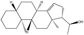 (20S)-5α-プレグナ-14-エン-20-オール 化学構造式