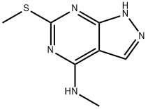 methyl-(6-methylsulfanyl-1(2)H-pyrazolo[3,4-d]pyrimidin-4-yl)-amine Struktur