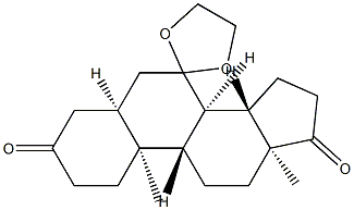 7,7-(エチレンビスオキシ)-5α-アンドロスタン-3,17-ジオン 化学構造式