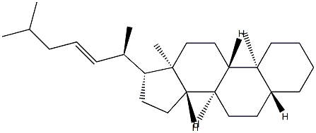 (22E)-5α-コレスタ-22-エン 化学構造式