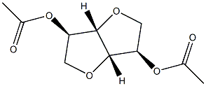2-O,5-O-ジアセチル-1,4:3,6-ジアンヒドロ-D-イジトール 化学構造式