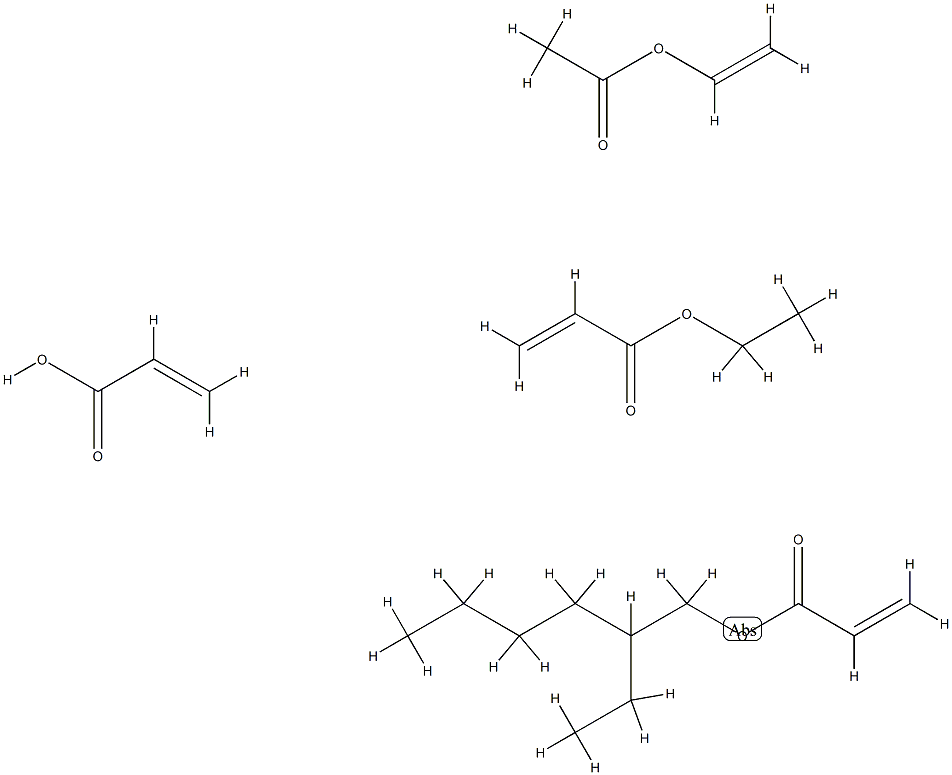 2-Propenoic acid, polymer with ethenyl acetate, 2-ethylhexyl 2-propenoate and ethyl 2-propenoate Structure