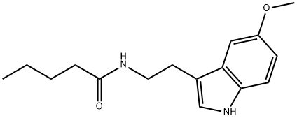 N-<2-(5-methoxy-1H-indol-3-yl)ethyl>pentanamide Structure
