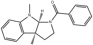 (3aS)-1-Benzoyl-1,2,3,3aα,8,8aα-hexahydro-3a,8-dimethylpyrrolo[2,3-b]indole Structure