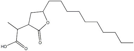 5-Decyltetrahydro-α-methyl-2-oxo-3-furanacetic acid Structure