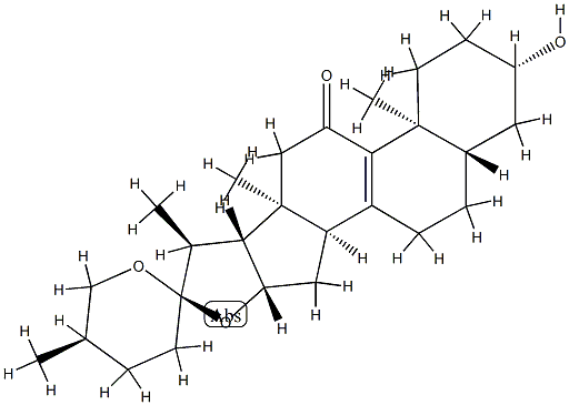 (14β,25R)-3β-Hydroxy-5α-spirost-8-en-11-one Struktur