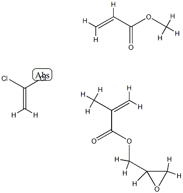 2-甲基丙烯酸环氧乙烷甲酯与1,1-二氯乙烯和2-丙烯酸甲酯的聚合物, 54975-10-9, 结构式