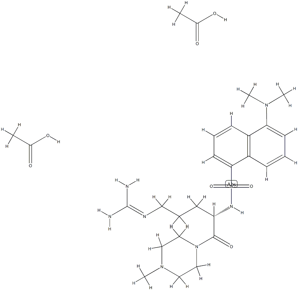 dansyl-arginine-methylpiperidine amide 化学構造式