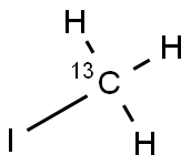 碘甲烷-13C,D1 结构式