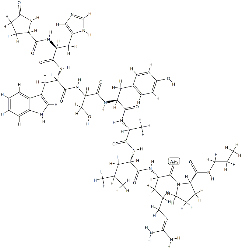 LHRH propylamide, Ala(6)-des-Gly(10)- Structure