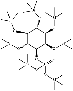 1-O,2-O,4-O,5-O,6-O-Pentakis(trimethylsilyl)-D-myo-inositol 3-[phosphoric acid bis(trimethylsilyl)] ester 结构式
