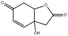 1-オキソ-4-ヒドロキシ-2-エン-4-エチルシクロヘキサ-5,8-オリド 化学構造式