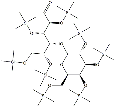 4-O-[2-O,3-O,4-O,6-O-Tetrakis(trimethylsilyl)-β-D-galactopyranosyl]-2-O,3-O,5-O,6-O-tetrakis(trimethylsilyl)-D-glucose Structure