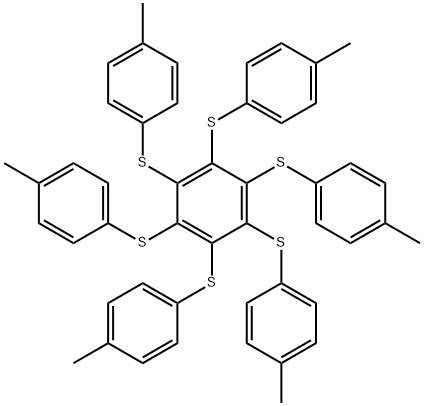 六[(4-甲基苯基)硫代]苯, 55709-41-6, 结构式