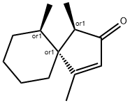 Spiro[4.5]dec-3-en-2-one, 1,4,6-trimethyl-, (1R,5R,6R)-rel- (9CI) 结构式