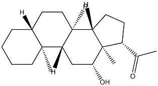 12β-Hydroxy-5α-pregnan-20-one Struktur