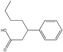 3-フェニルヘプタン酸 化学構造式