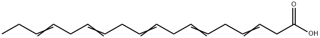3,6,9,12,15-octadecapentaenoic acid 结构式
