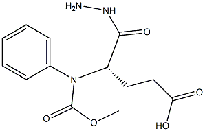 N-[(ベンジルオキシ)カルボニル]-L-グルタミン酸1-ヒドラジド 化学構造式