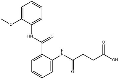 3-({2-[(2-甲氧基苯基)氨基甲酰基]苯基}氨基甲酰基)丙酸, 571156-57-5, 结构式