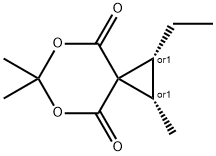 5,7-Dioxaspiro[2.5]octane-4,8-dione,1-ethyl-2,6,6-trimethyl-,(1R,2S)-rel-(9CI),575456-73-4,结构式