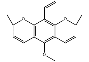 10-Vinyl-5-methoxy-2,2,8,8-tetramethyl-2H,8H-benzo[1,2-b:5,4-b']dipyran Structure