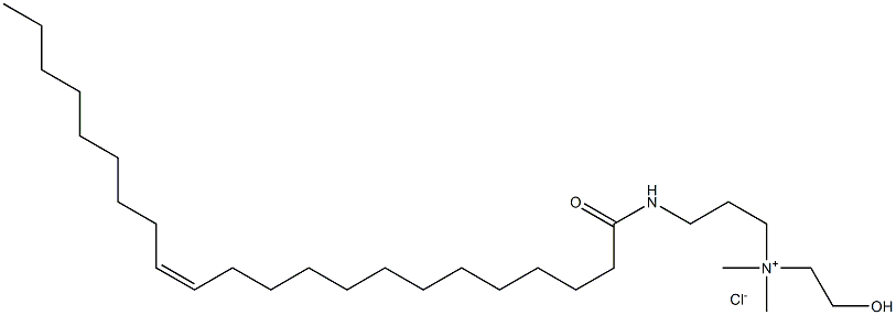 1-Propanaminium, N-(2-hydroxyethyl)-N,N-dimethyl-3-[[(13Z)-1-oxo-13-docosenyl]amino]-, chloride (9CI) Structure